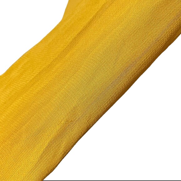 Anthropologie Let Me Be Juliet Dress Women’s Size XS Yellow Maxi Sequin Sheer - Picture 13 of 14